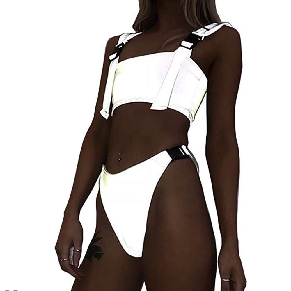 Reflective bikini/rave outfit!